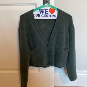 Zara Forest Green Crop Sweater